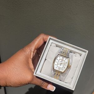 MICHELE Gold and Silver Two-Tone Watch